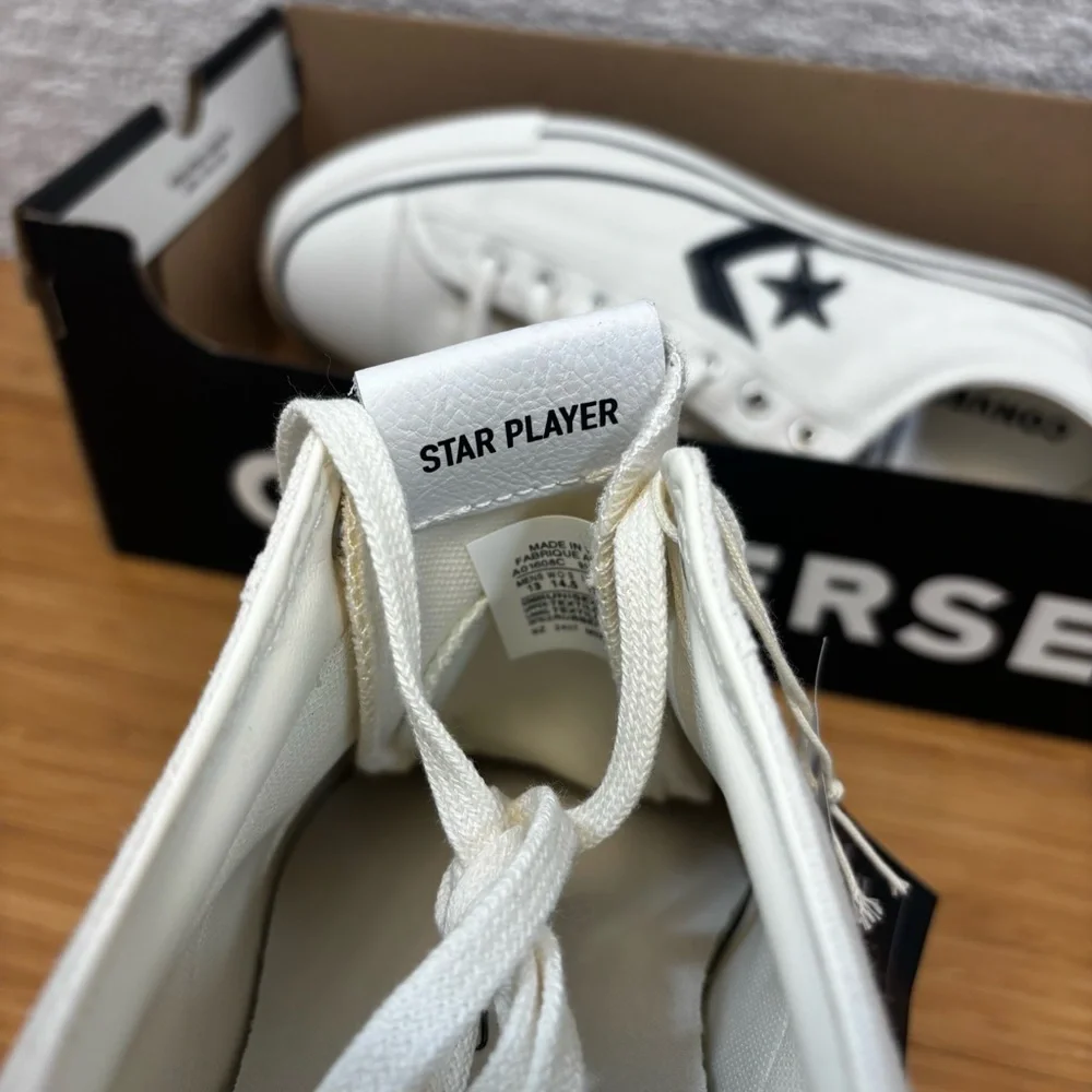 Converse Star Player 76 Low Canvas Shoes  Vintage White (A01608C) Mens Sz 13 - Picture 9 of 9